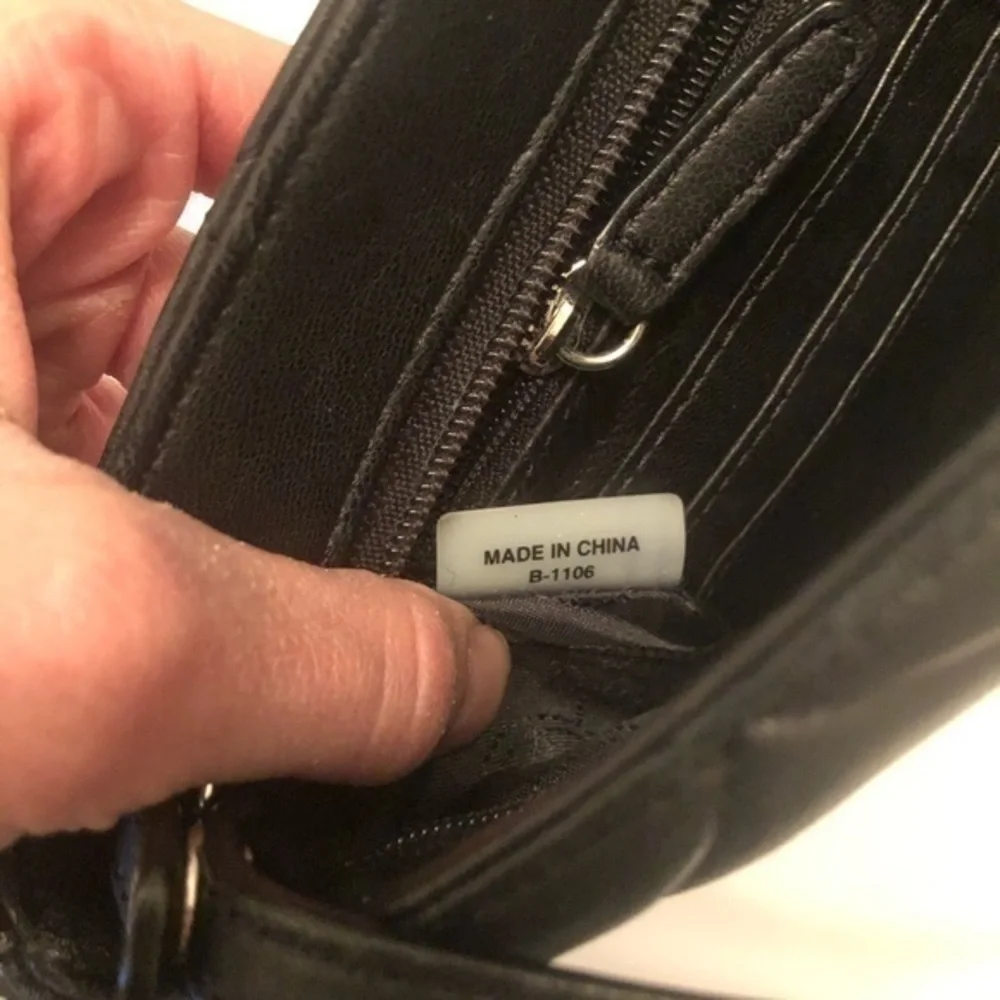 Michael kors black leather quilted mini bag